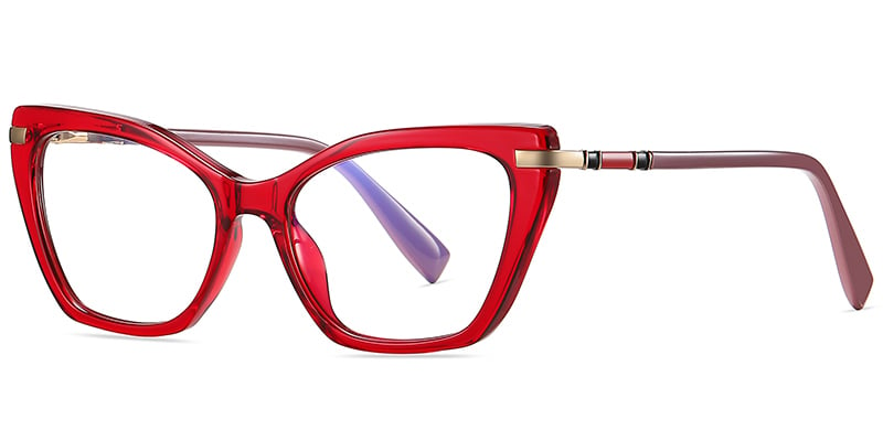 Rectangle Reading Glasses red