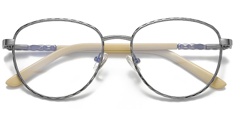 Oval Reading Glasses gun_metal