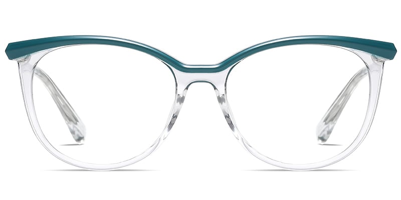 Round Browline Reading Glasses translucent