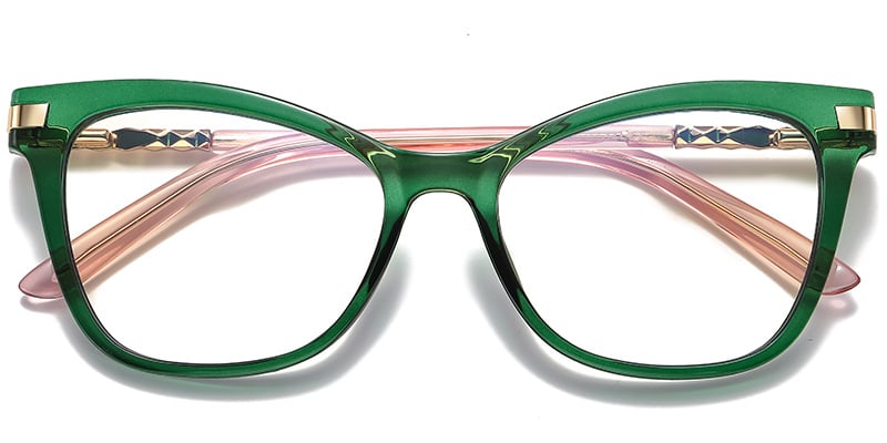 Rectangle Reading Glasses translucent-green