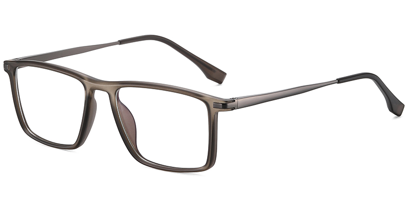 Rectangle Reading Glasses translucent-grey