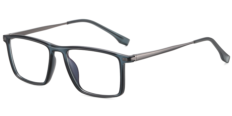 Rectangle Reading Glasses translucent-blue