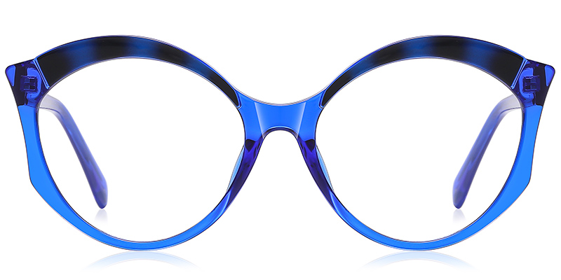 Geometric Reading Glasses translucent-blue