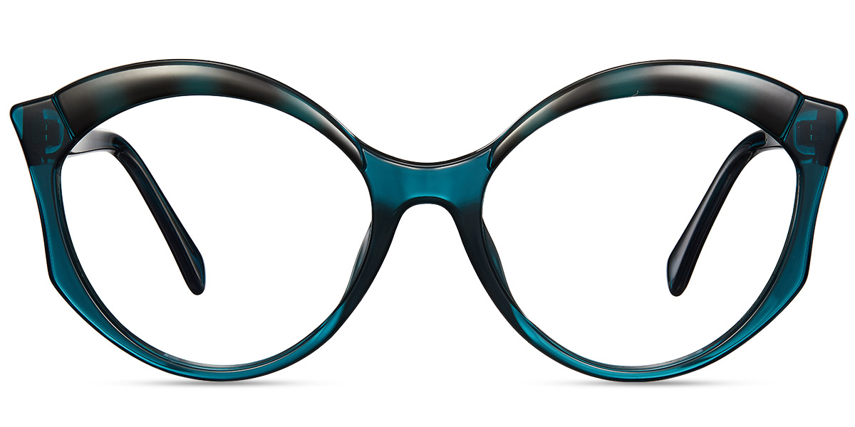 Geometric Reading Glasses translucent-green