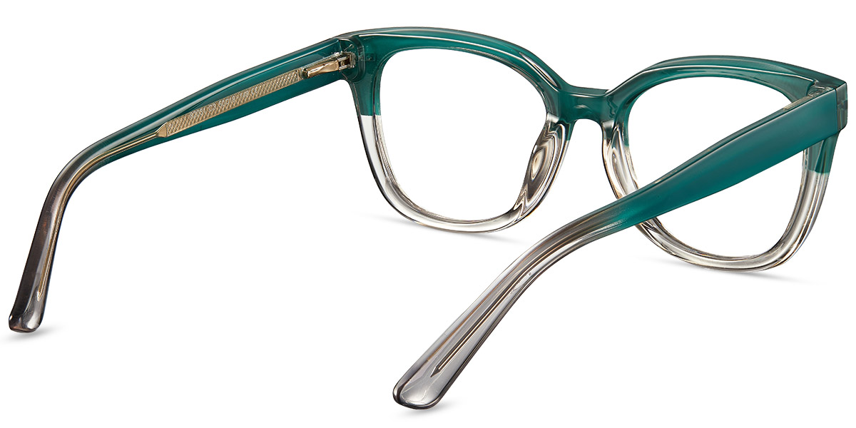 Square Reading Glasses translucent-green