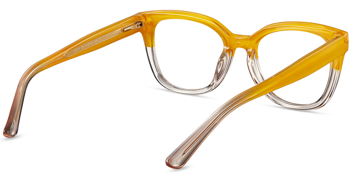 Square Reading Glasses pattern-yellow