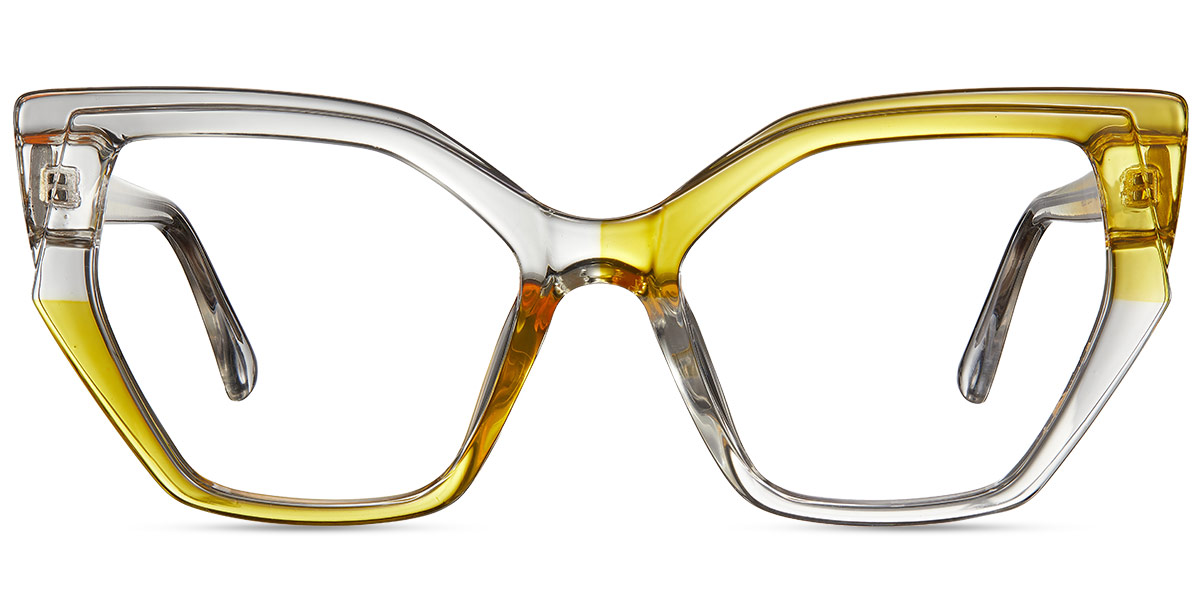 Cat Eye Reading Glasses translucent-yellow