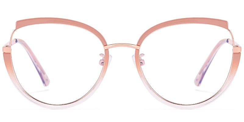 Cat Eye Reading Glasses translucent-pink