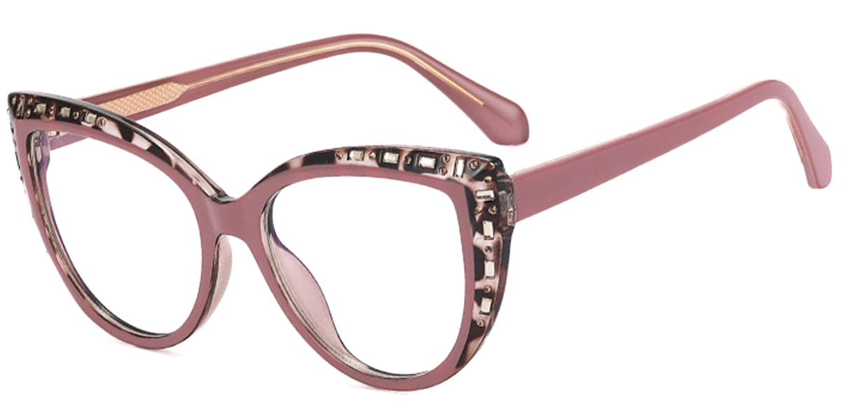 Cat Eye Reading Glasses pattern-brown