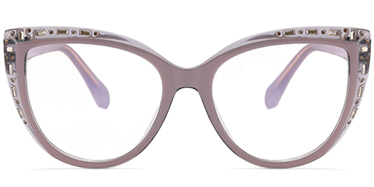 Cat Eye Reading Glasses translucent-grey