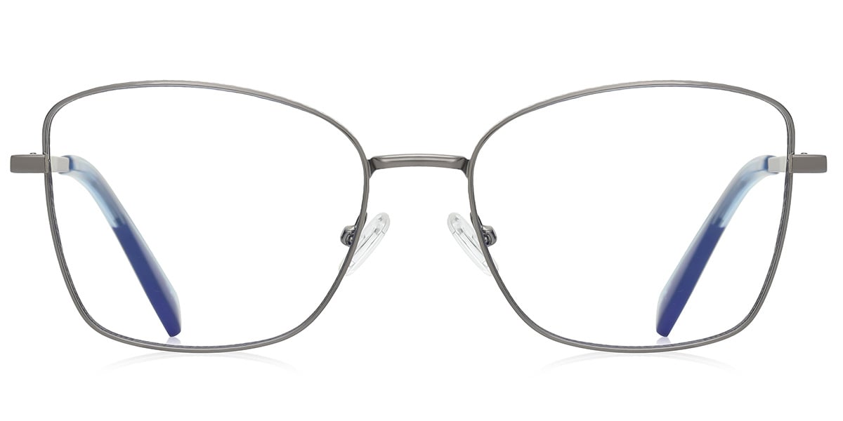 Square Reading Glasses gun_metal