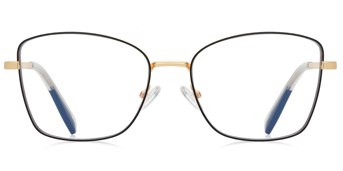 Square Reading Glasses black-gold