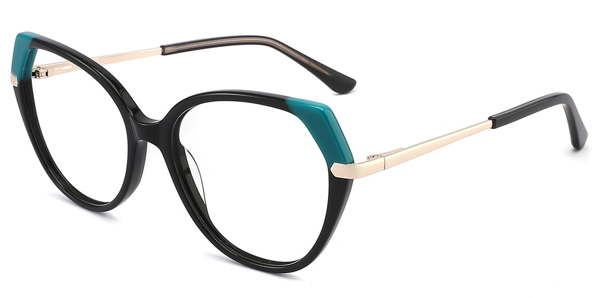 Acetate Geometric Reading Glasses black