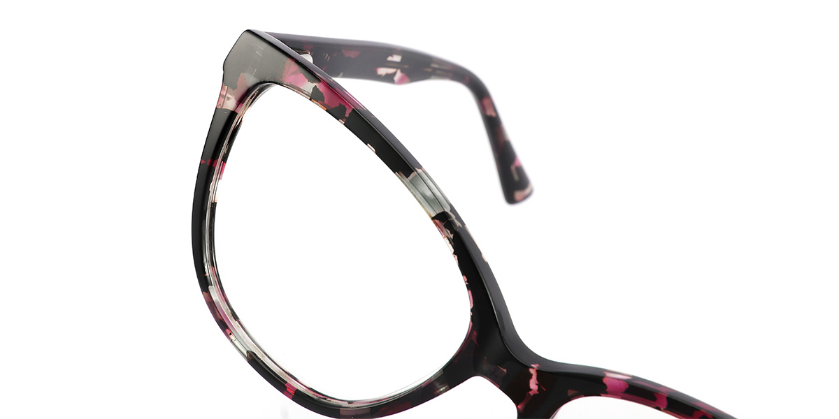 Acetate Square Reading Glasses pattern-rose