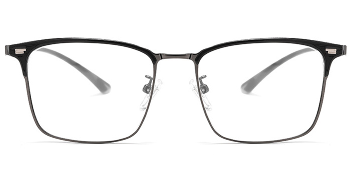 Square Reading Glasses gun_metal