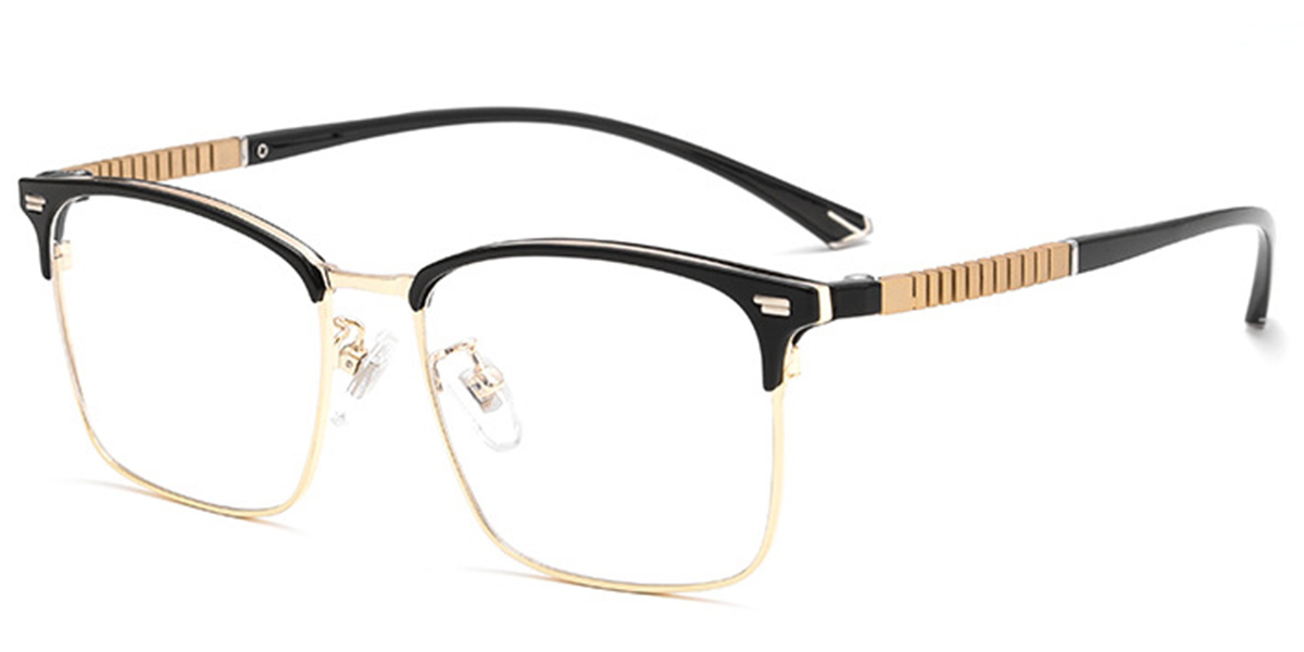 Square Reading Glasses black-gold