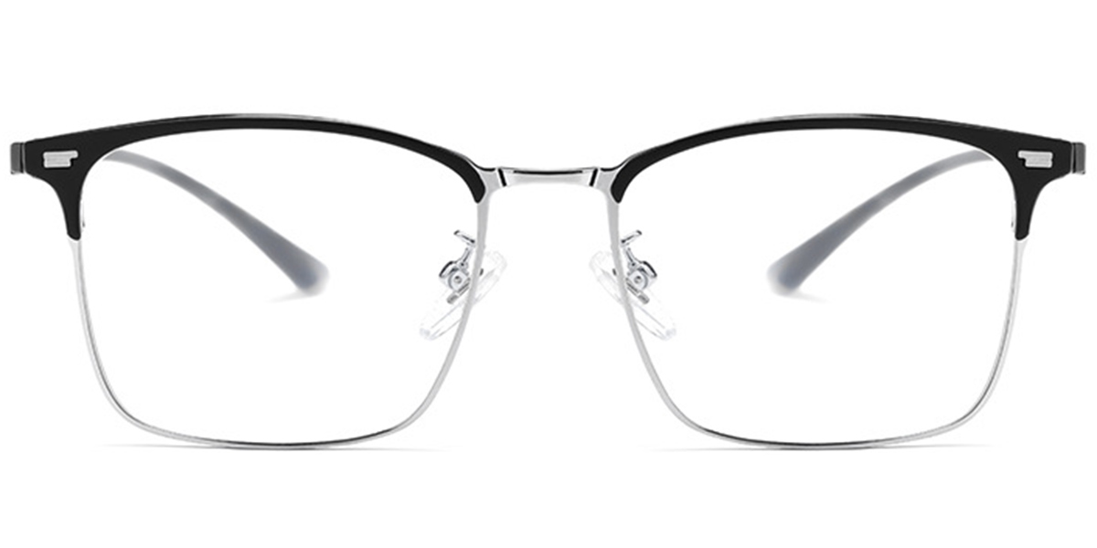 Square Reading Glasses black-silver