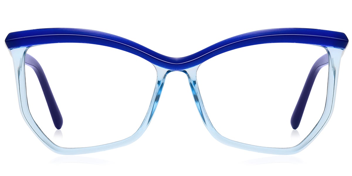 Geometric Reading Glasses blue