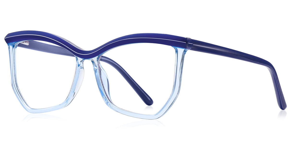 Geometric Reading Glasses blue