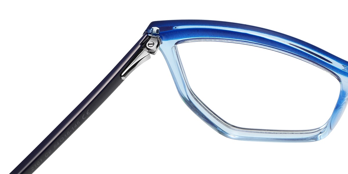 Geometric Reading Glasses blue