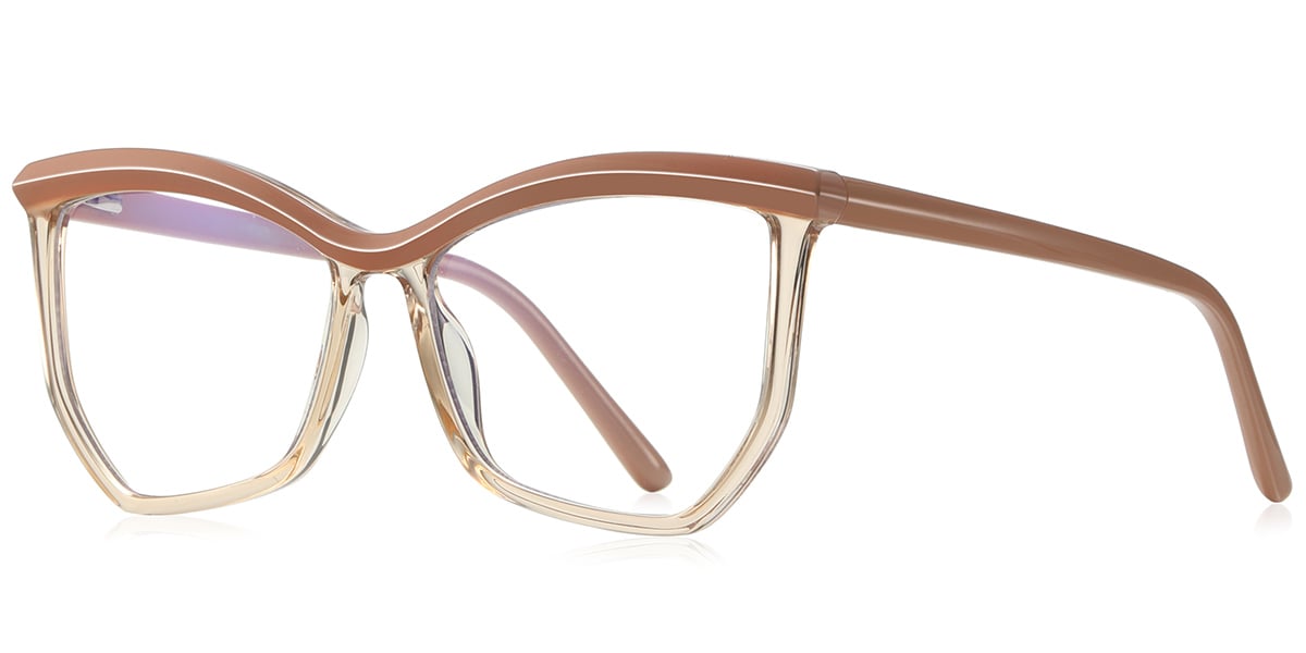 Geometric Reading Glasses brown