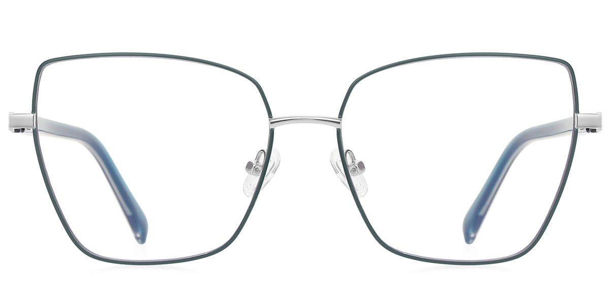 Geometric Reading Glasses green