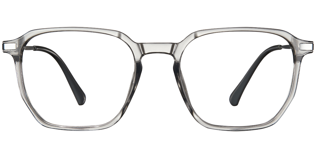 Square Reading Glasses translucent-grey