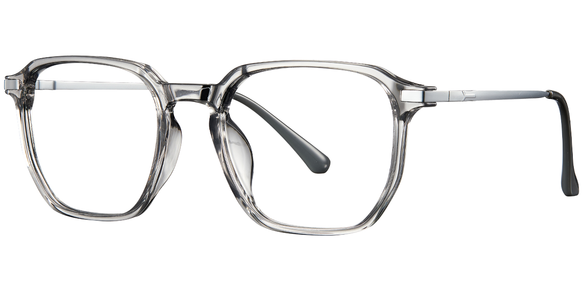 Square Reading Glasses translucent-grey