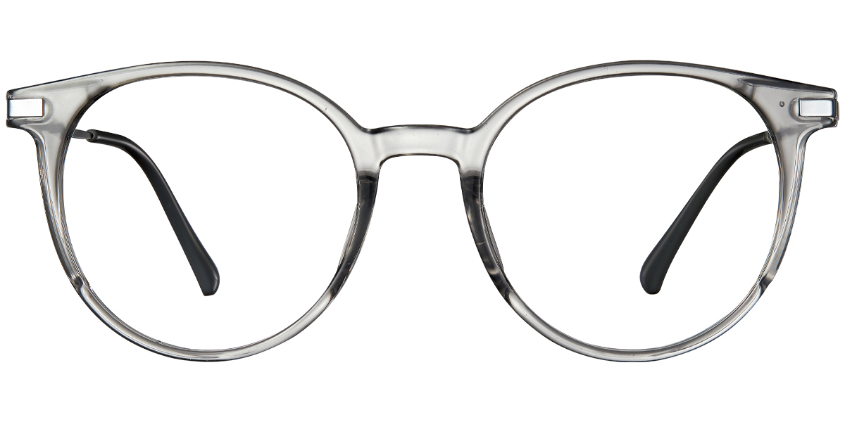 Round Reading Glasses translucent-grey