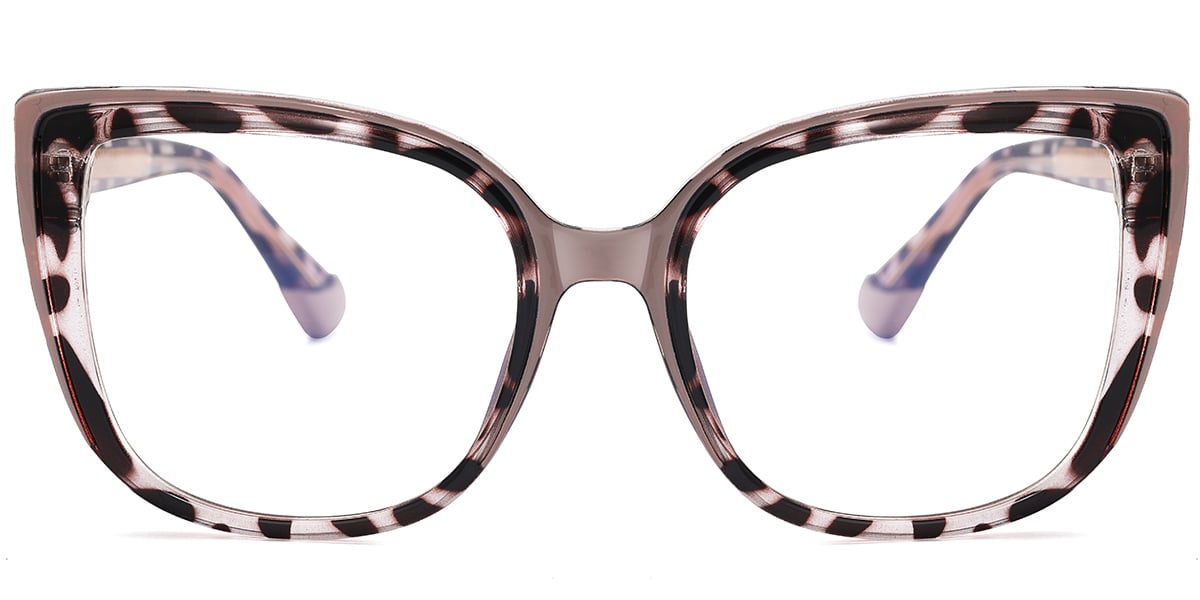 Square Reading Glasses pattern-brown