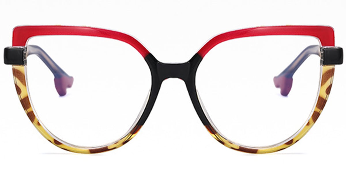 Geometric Reading Glasses pattern-red