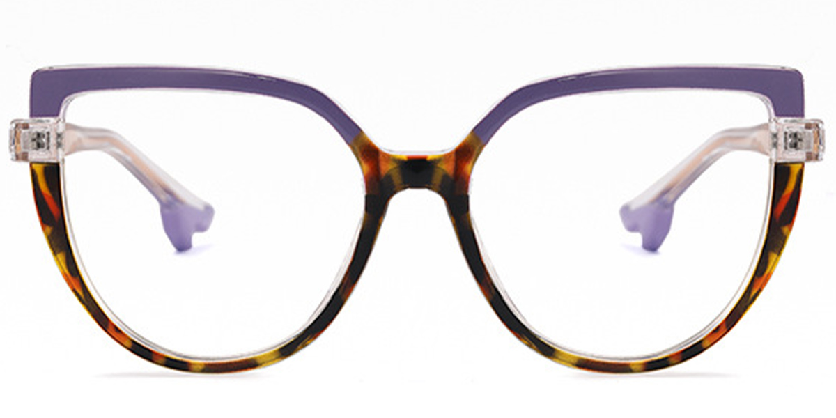 Geometric Reading Glasses pattern-purple