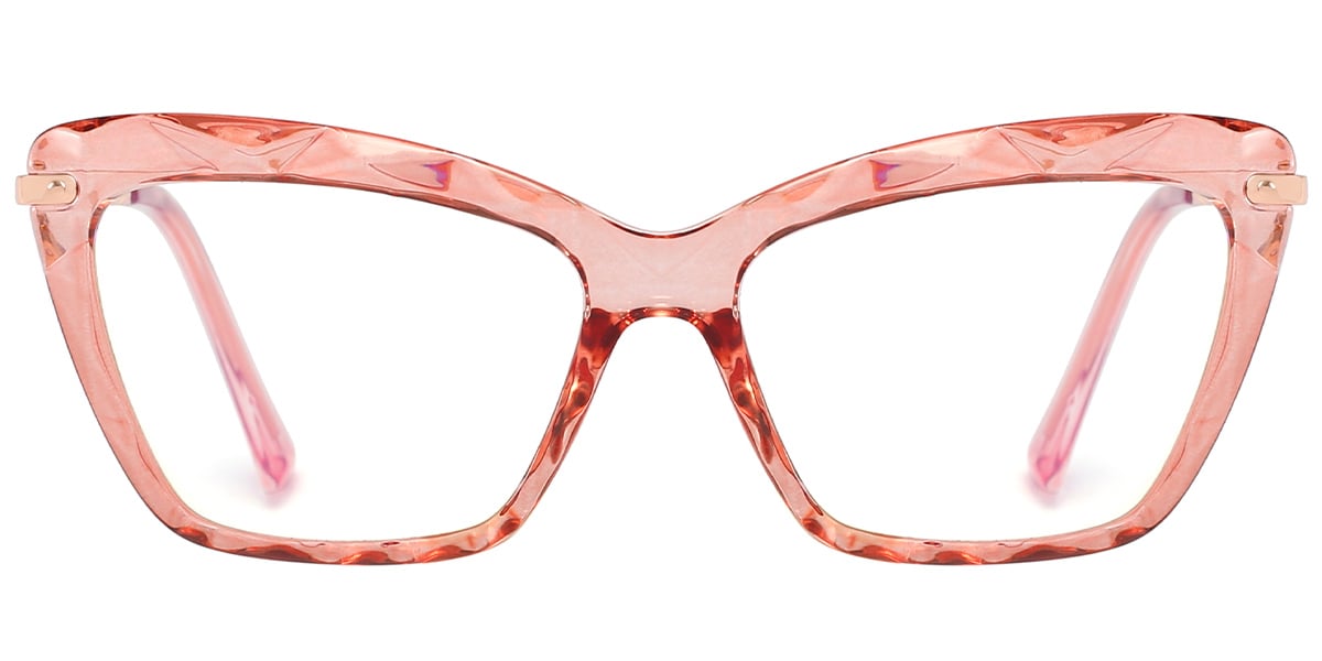 Square Reading Glasses translucent-pink