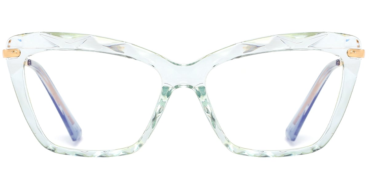 Square Reading Glasses translucent-blue