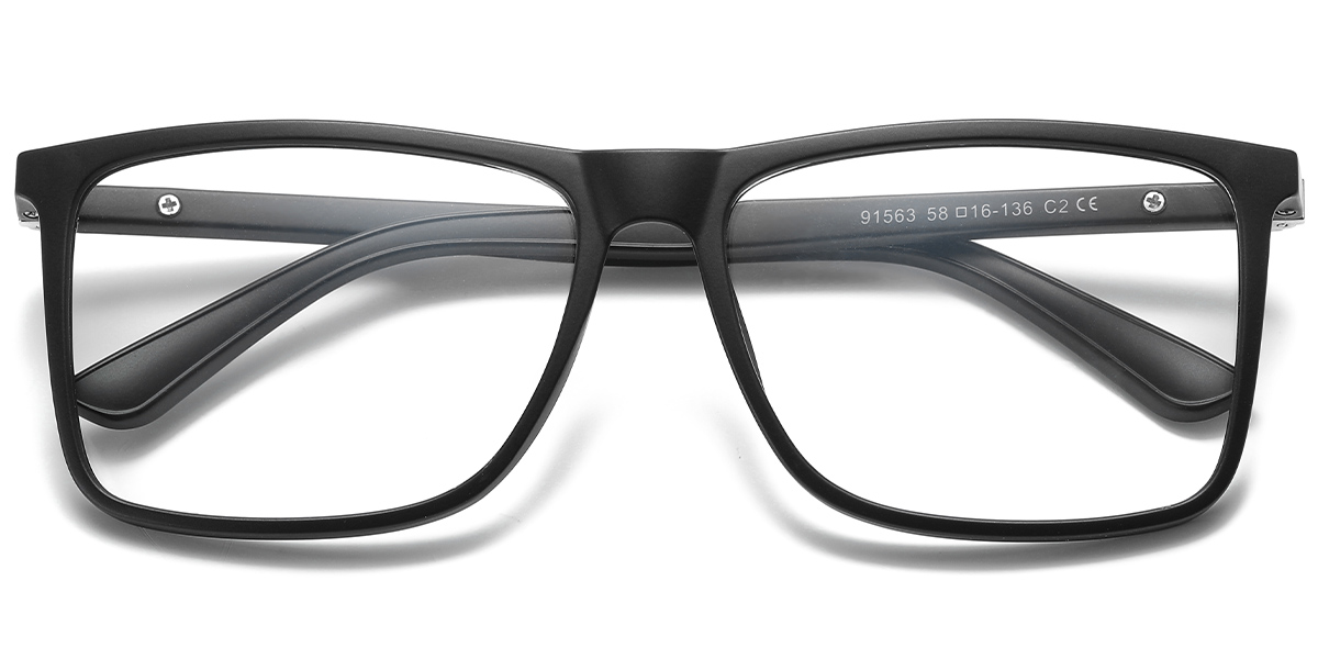 Square Reading Glasses matte-black