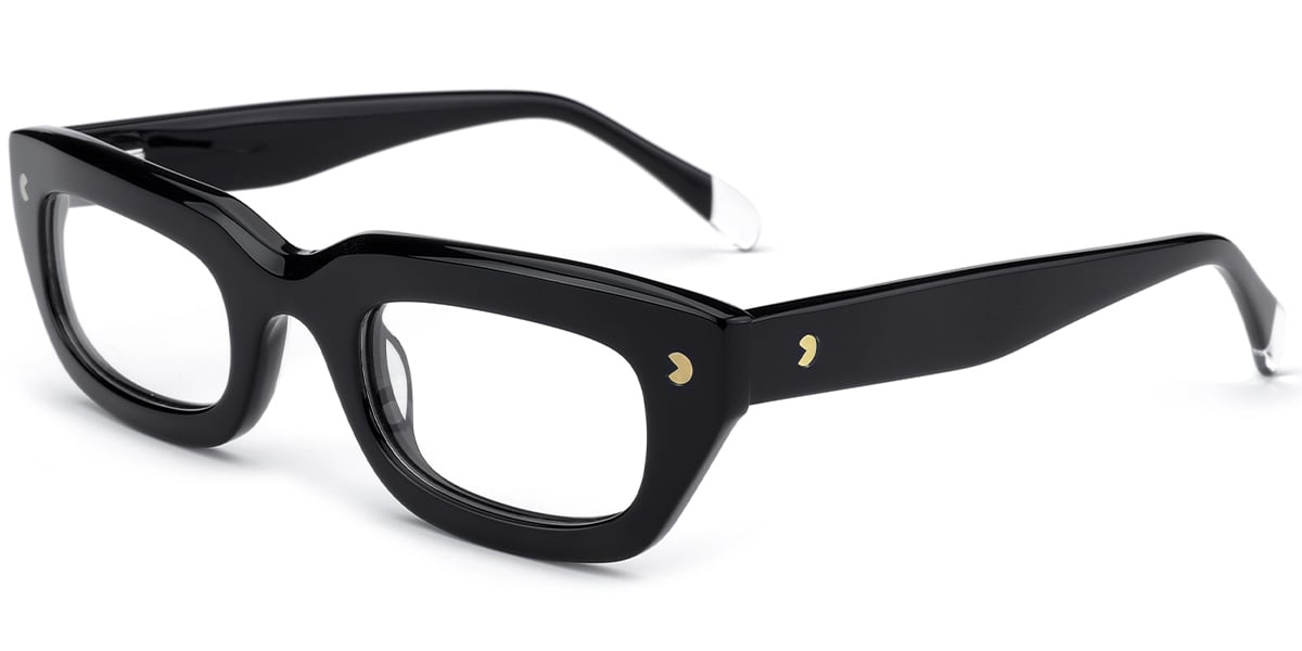 Acetate Rectangle Reading Glasses black