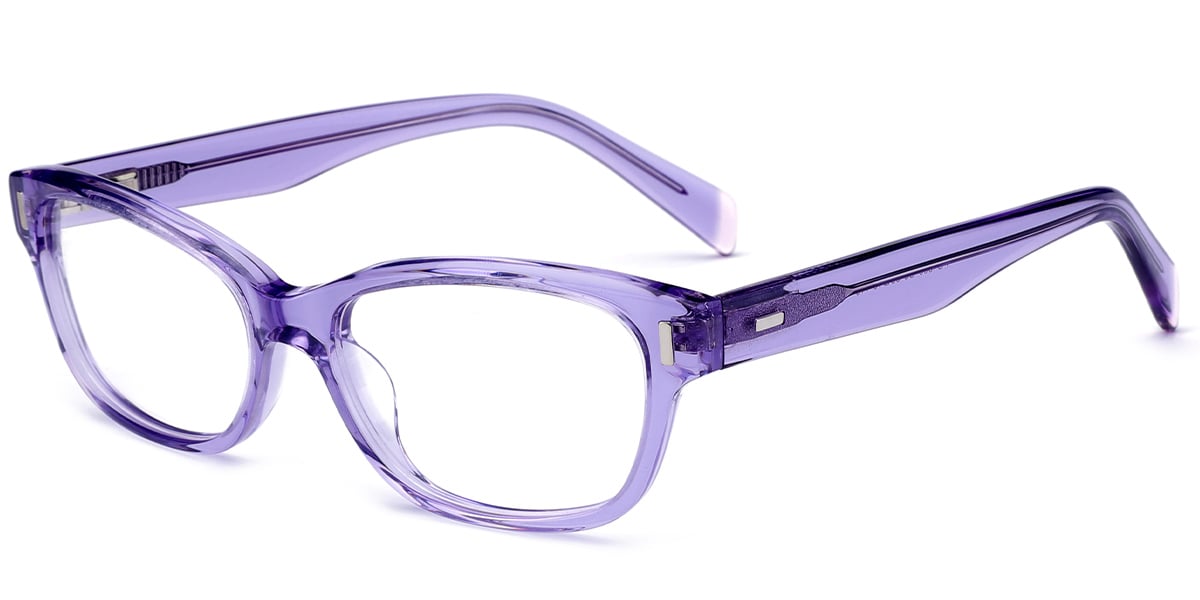 Acetate Square Reading Glasses translucent-purple