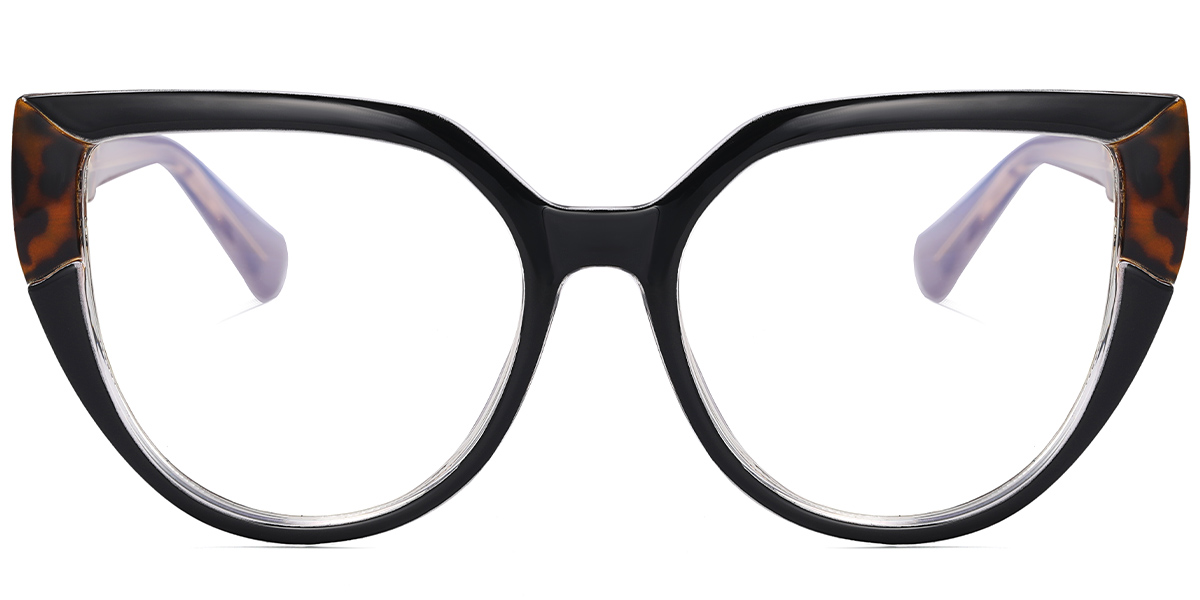 Geometric Reading Glasses pattern-black