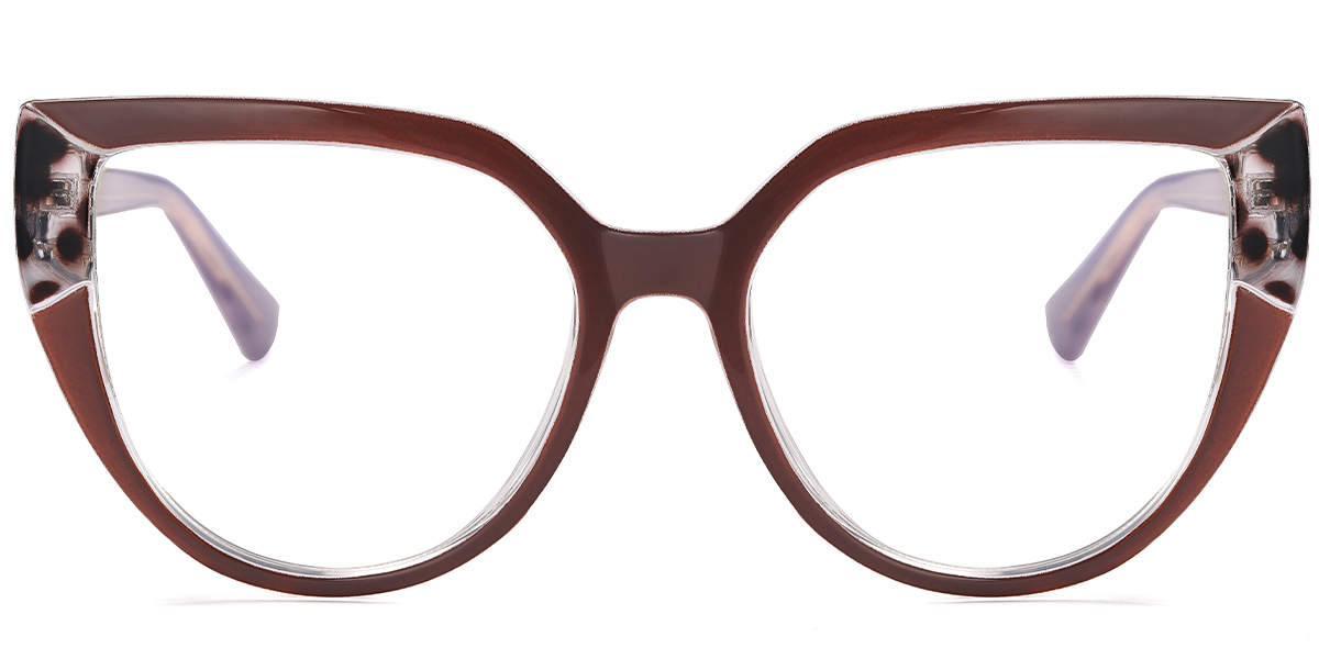 Geometric Reading Glasses pattern-brown