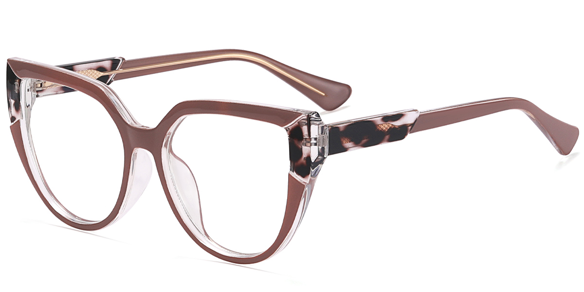 Geometric Reading Glasses pattern-brown
