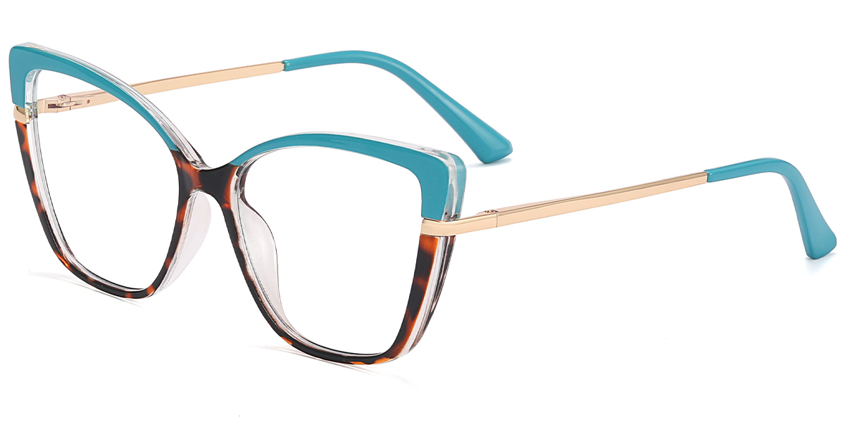 Cat Eye Reading Glasses pattern-blue