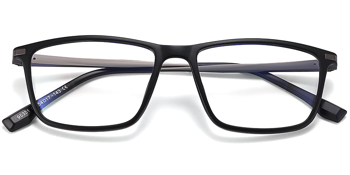 Square Reading Glasses matte-black