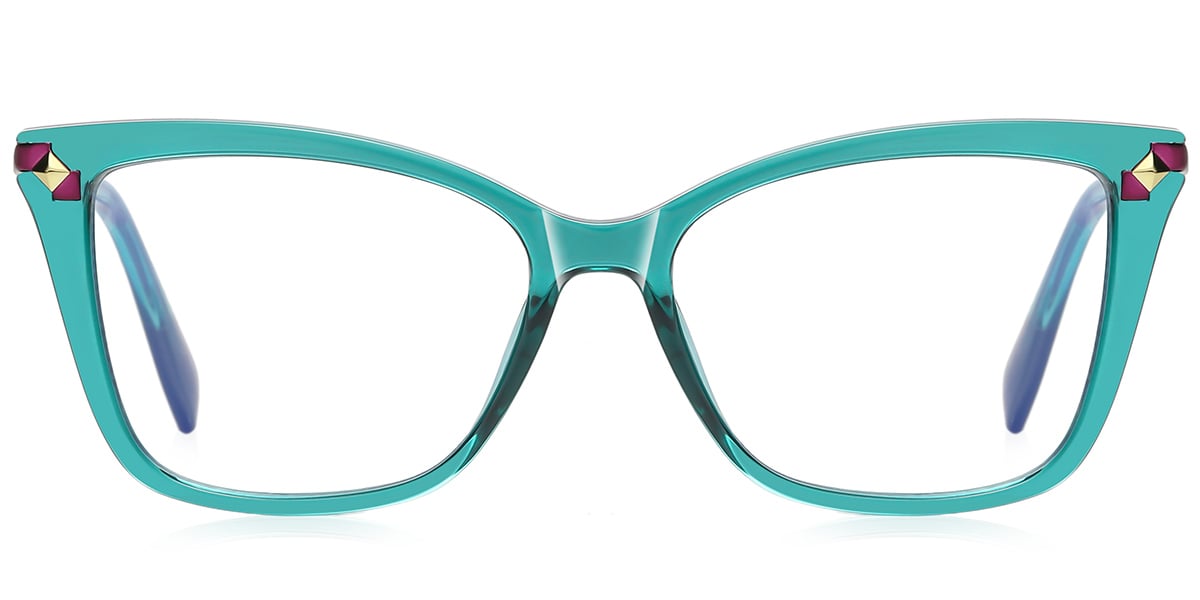 Square Reading Glasses translucent-green