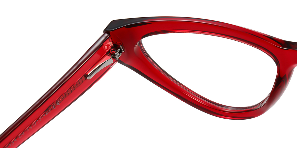 Geometric Reading Glasses translucent-wine_red