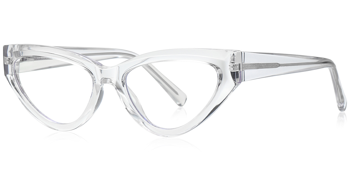 Geometric Reading Glasses translucent-white