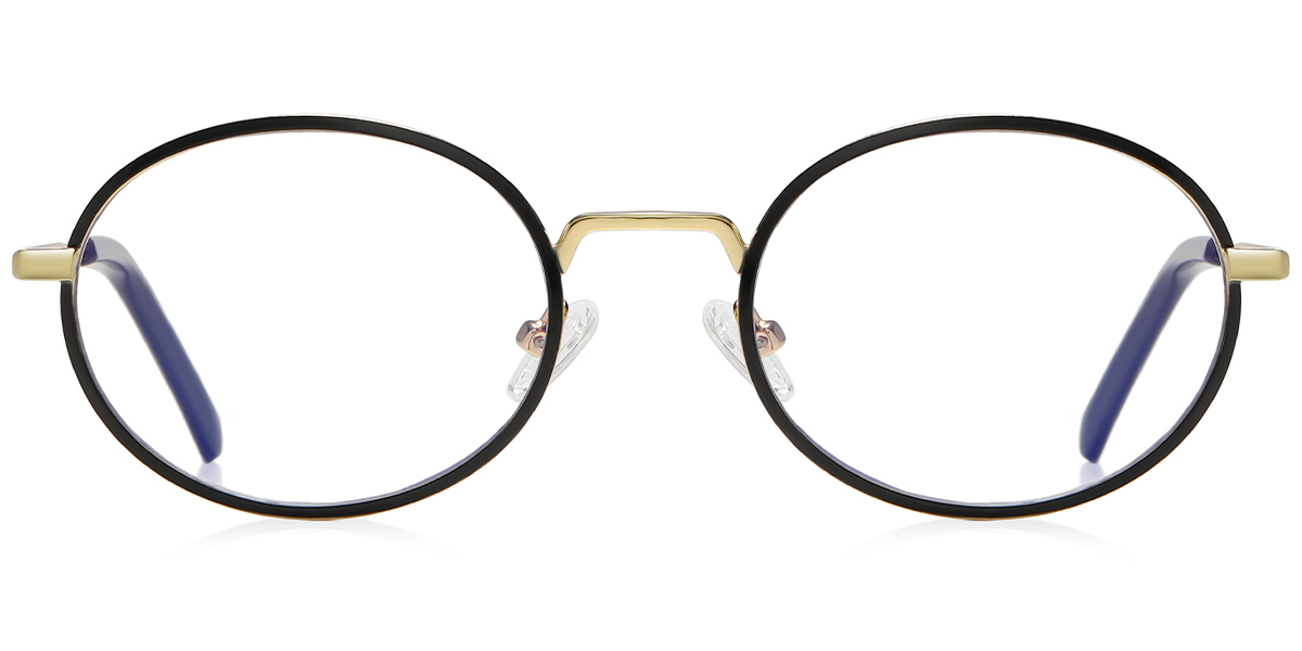 Round Reading Glasses black-gold