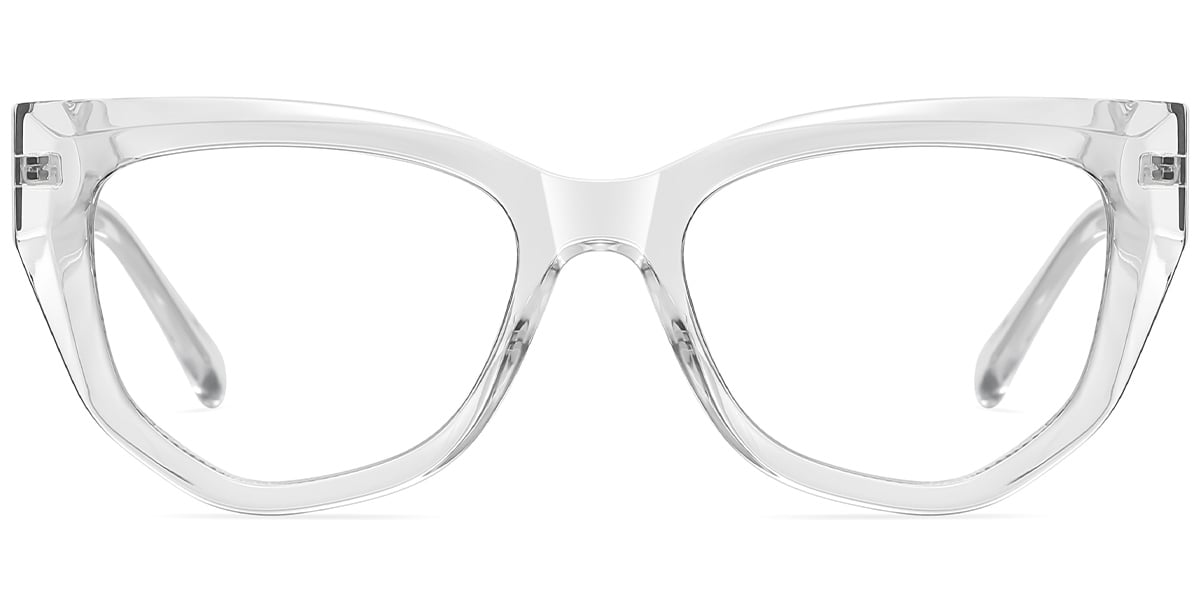 Geometric Reading Glasses translucent-white