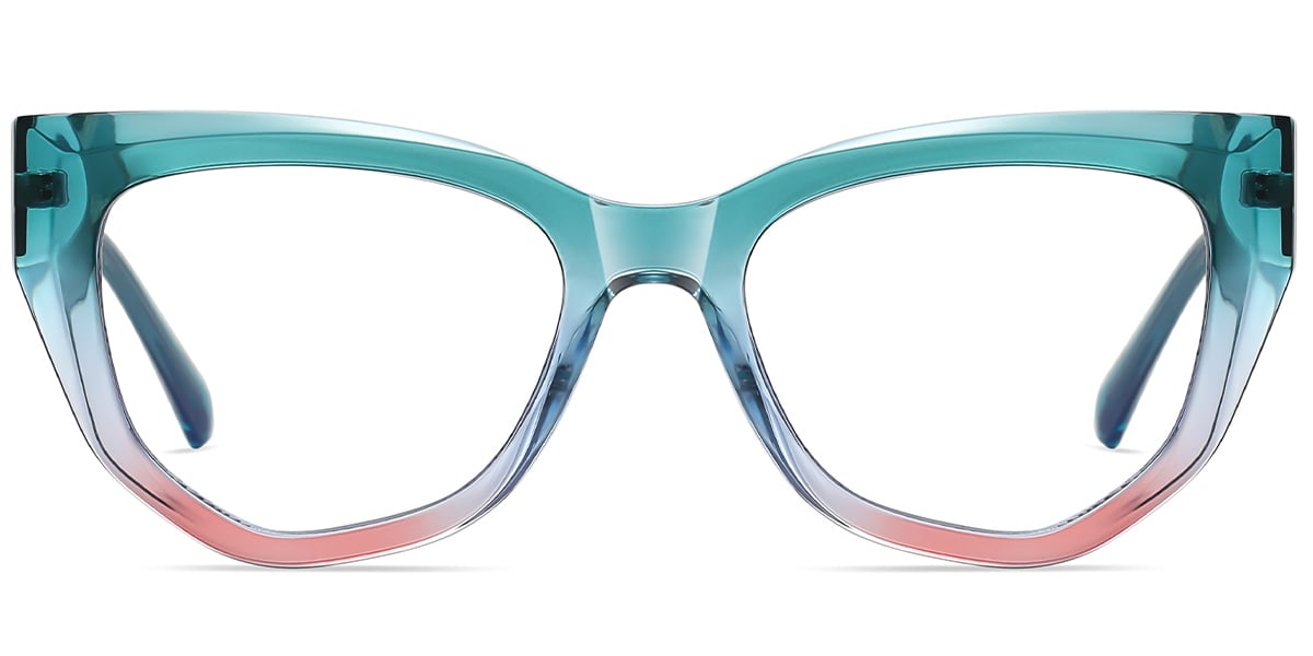 Geometric Reading Glasses pattern-green