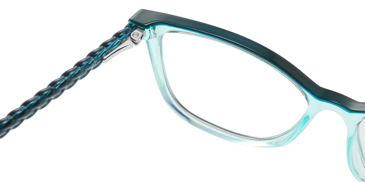 Square Reading Glasses translucent-green