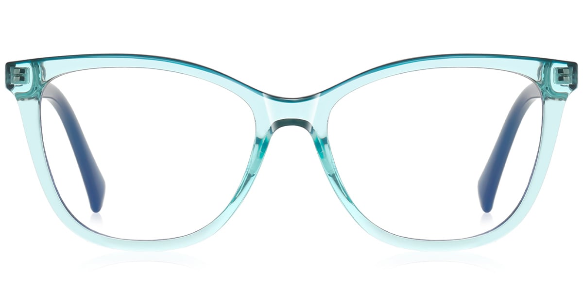 Square Reading Glasses translucent-green